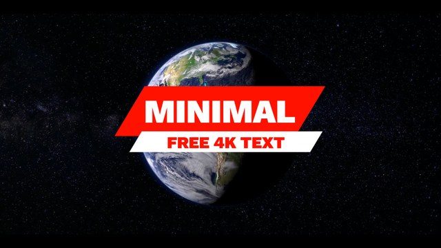 Minimal Free 4K Text Animation After Effects Template for Clean Visual Design