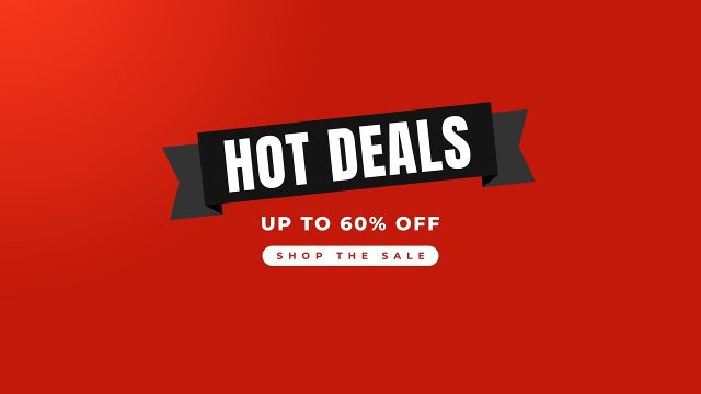 Hot Deals Tilted Ribbon Black Friday Titles in After Effects