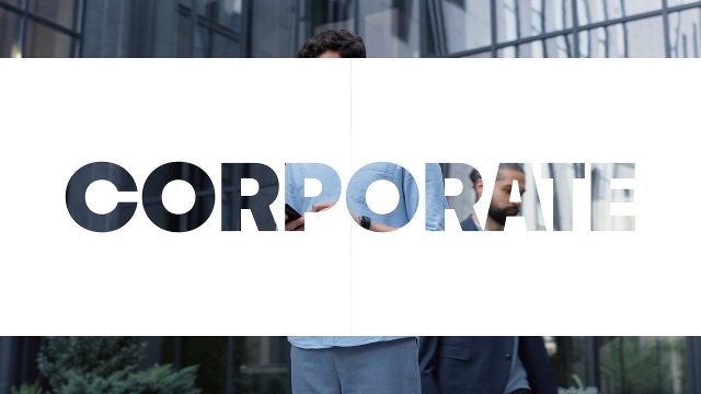 Corporate Word Transitions with Footage Letters Frame After Effects Template