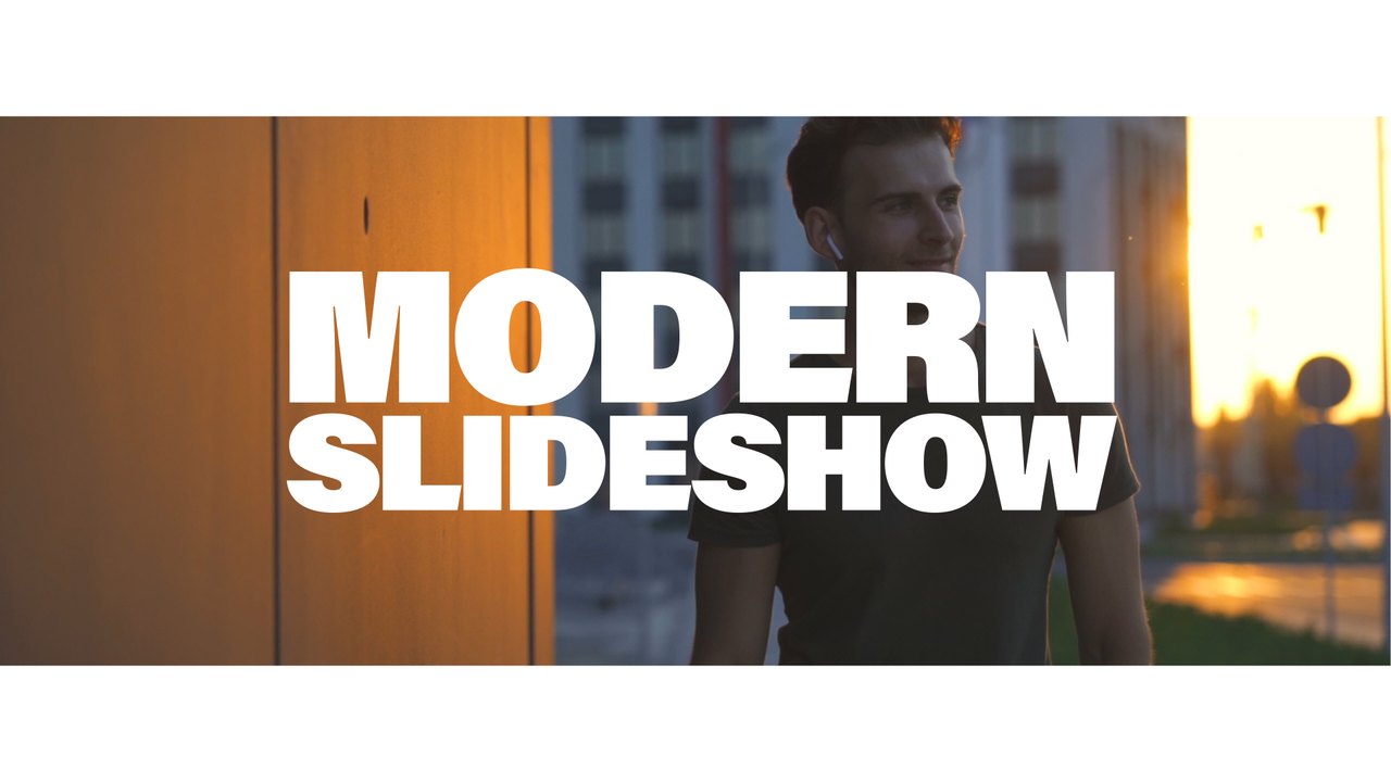 Contemporary Gallery Frames Slideshow Opener Premiere Pro MOGRT