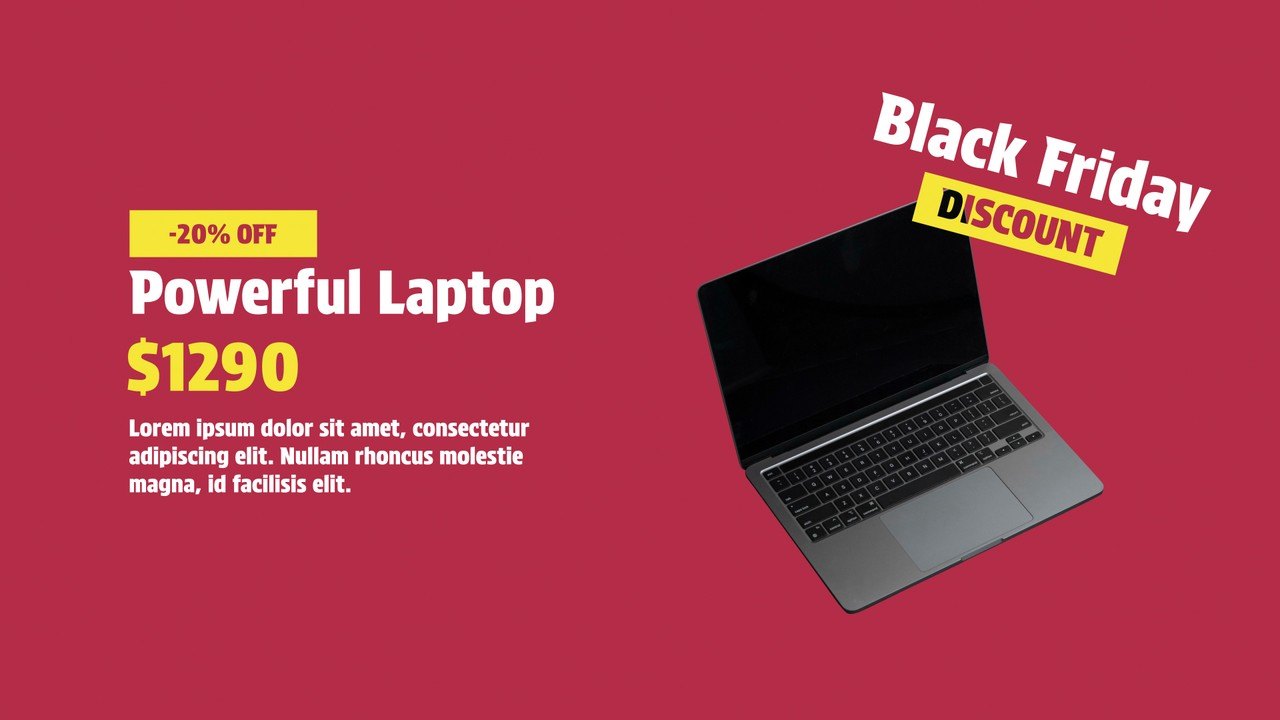 Black Friday Sale Promo with Big Price on Raspberry After Effects Template