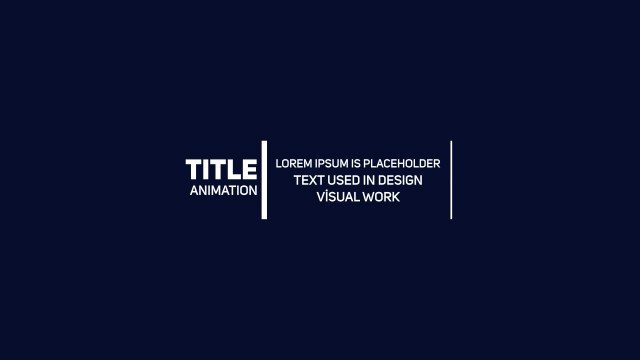 Business Title Animation: Title and Paragraph Divider – Free After Effects Project