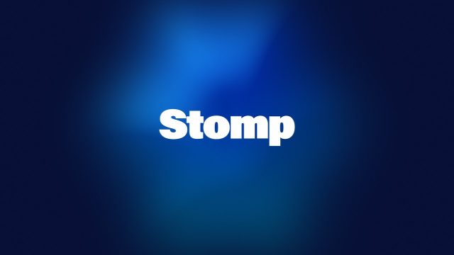 Glowing Blue Background Stomp Titles Premiere Pro MOGRT for Bold Messages