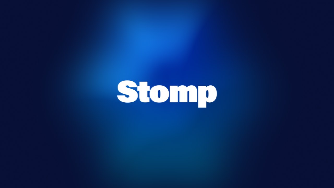 Glowing Blue Background Stomp Titles Premiere Pro MOGRT for Bold Messages