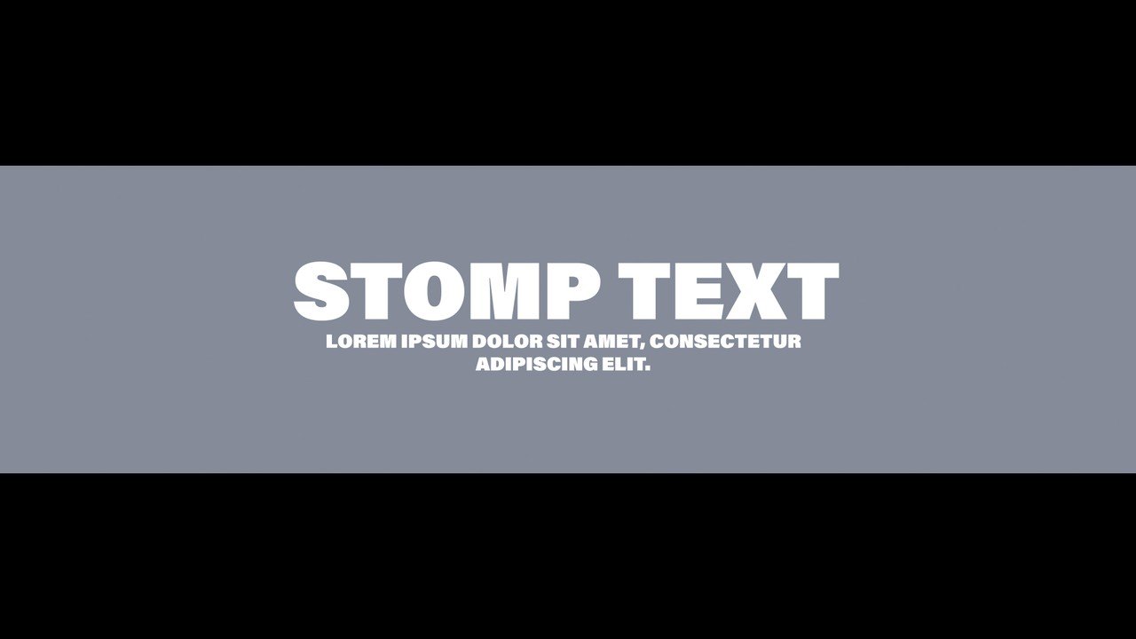 Stomp Opener Titles featuring Ash Strip Capitals Premiere Pro MOGRT