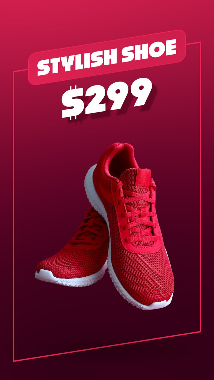 Black Friday Stylish Shoe Magenta Frame Premiere Pro PRPROJ Template