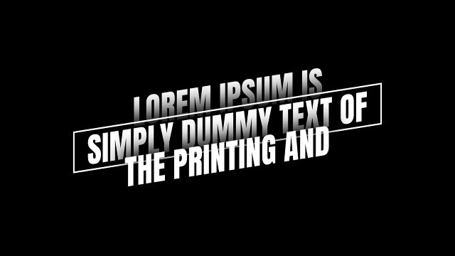 Bold Tilted Caps Paragraph Kinetic Typography in Slanted Outline Boxes for Business Branding After Effects Template