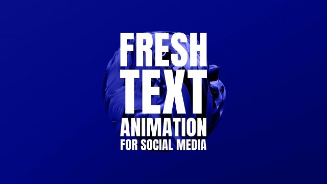 Social Media Caps Title with Cobalt Liquid Orb After Effects Template