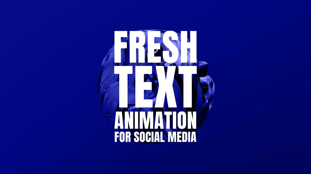 Social Media Caps Title with Cobalt Liquid Orb After Effects Template