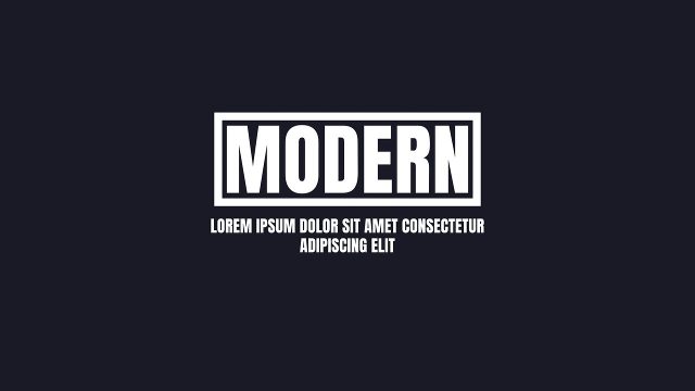 Condensed Box Titles with Paragraph Modern Motion Typography for After Effects