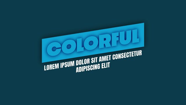 Modern Tilted Colored Outline Word with Paragraph for Explainer Videos After Effects Template Pack