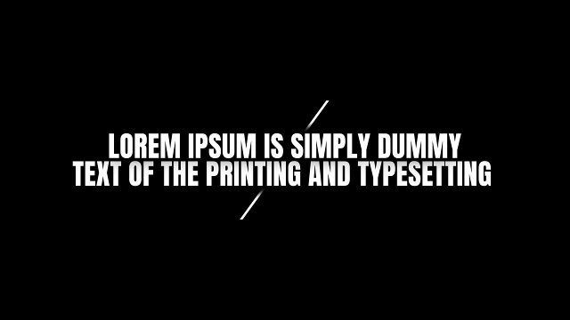 Two Line Caps Text Animations with Side Word and Slash Premiere Pro MOGRT Templates