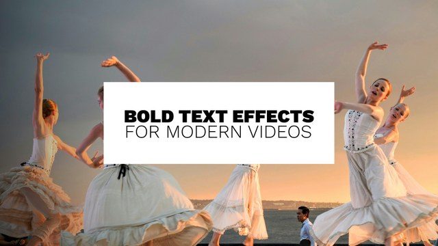 Bold Text Effects Animated Free After Effects Template for Modern Videos