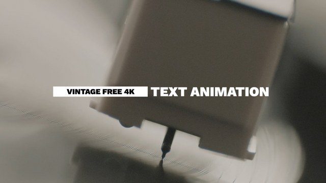 Vintage Free 4K Text Animation After Effects Template for Retro Style Videos