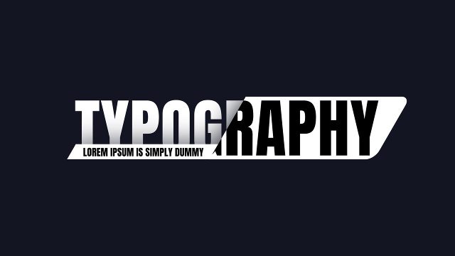 Two Tone Cut Word Bold Text Animation on Slant Plate Premiere Pro MOGRT