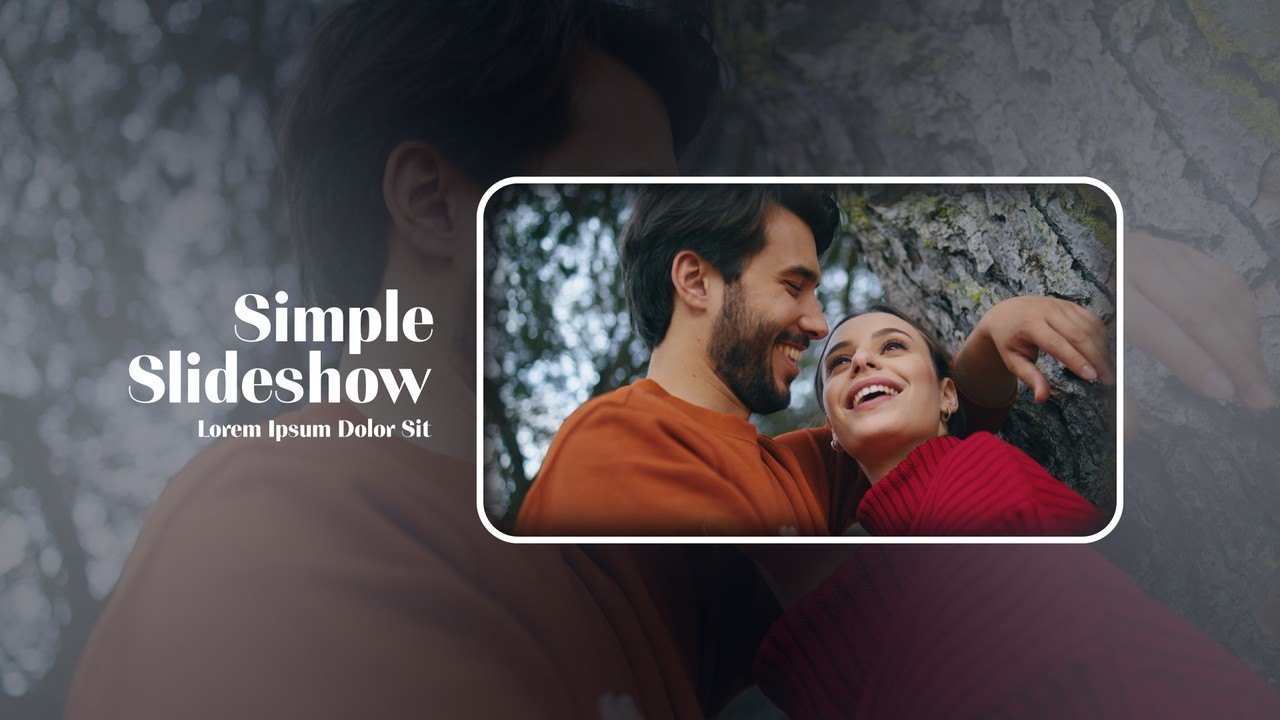 Memories Photo Slideshow featuring Serif Titles and Floating Frames After Effects Template