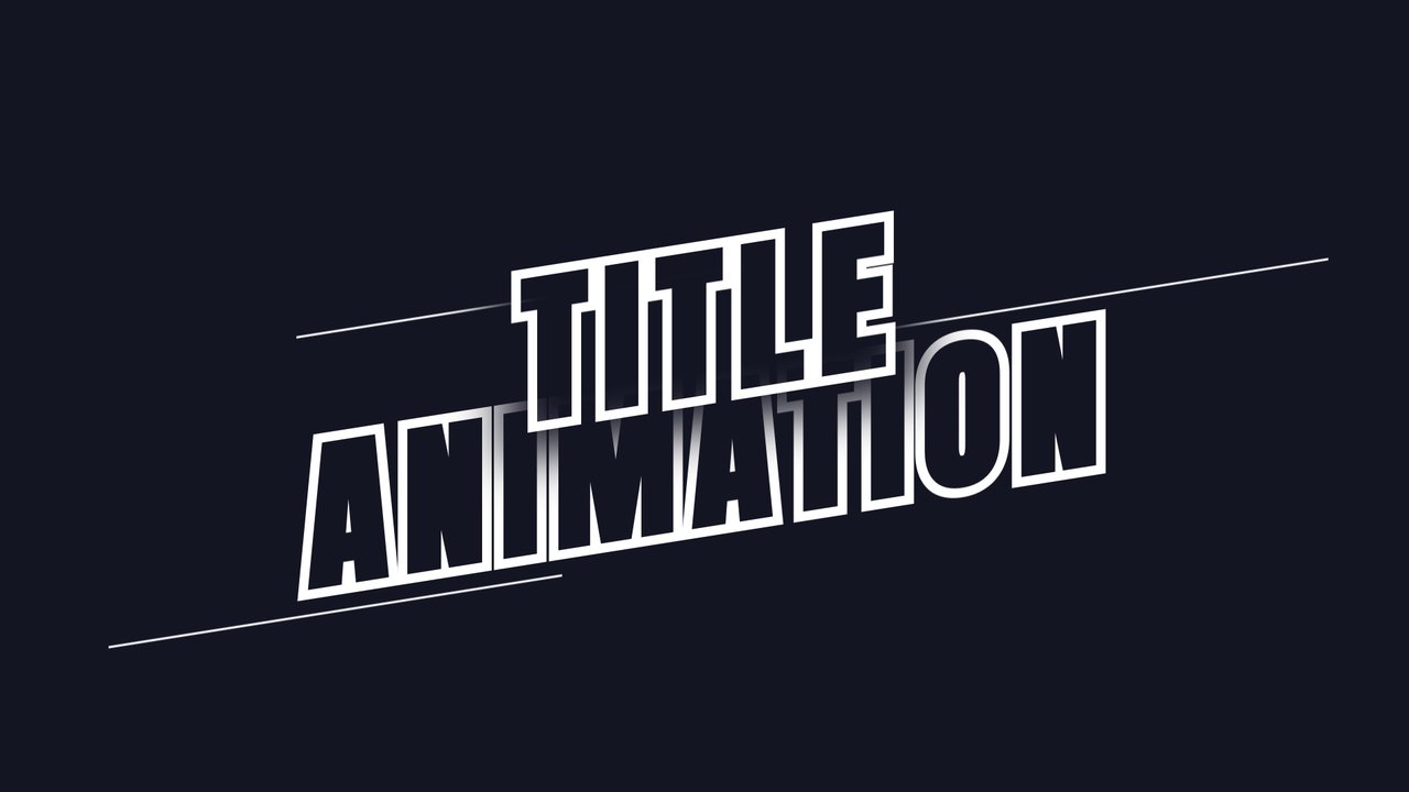 Hollow 3D Shadow Title Animation featuring Dynamic Diagonal Lines After Effects Template