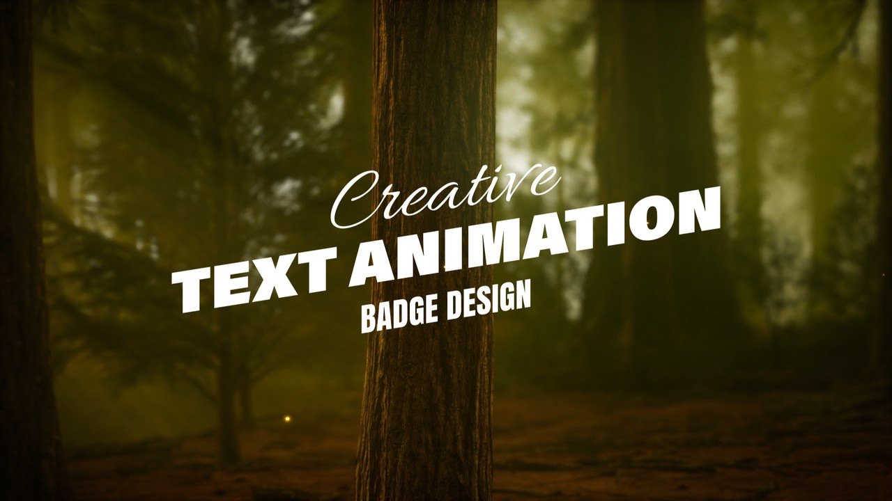 Outdoor Emblem Title Animations featuring Slanted Script Premiere Pro MOGRT