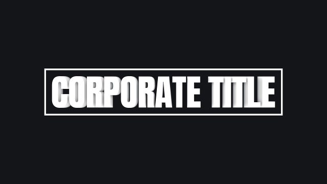 Clean Narrow 3D Framed Corporate Titles MOGRT Pack for Premiere Pro