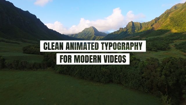 Clean and Stylish Text Animations Template for After Effects