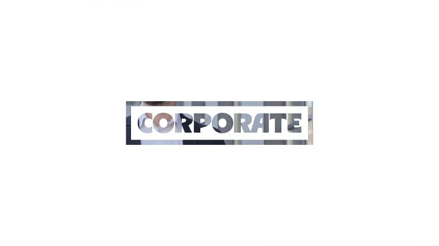 Corporate Title Animation in Thin Border with Photo Masked Letters After Effects Templates