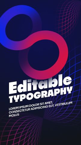 Vertical Infinity Loop Grid Typography Animation After Effects Template