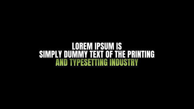 Smooth Lime Footer Line Corporate Paragraph Animation for Adobe After Effects