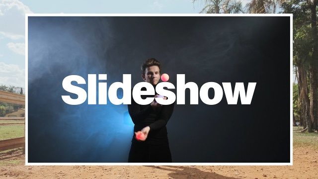 Cinematic Slideshow Opener with Black Side Panels After Effects Template