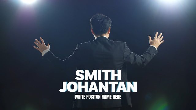 Centered Heavy Stage Name Lower Third for Event Speakers MOGRT Template