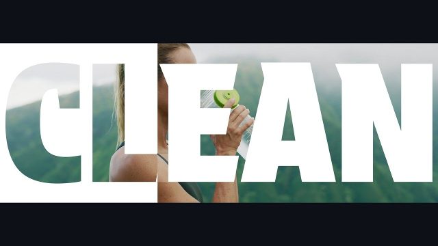 Picture Show Slideshow with Image Filled Word and White Bars Premiere Pro MOGRT