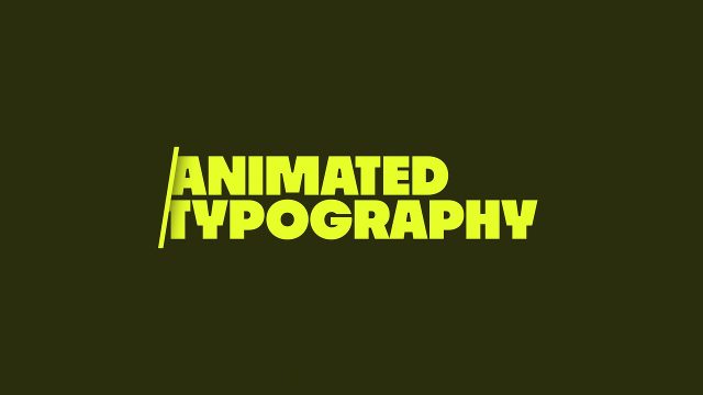 Dynamic Slanted Lime and White Animated Typography Project for After Effects