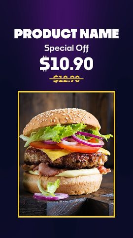 Black Friday Golden Border Gourmet Burger Off Premiere Pro PRPROJ Template