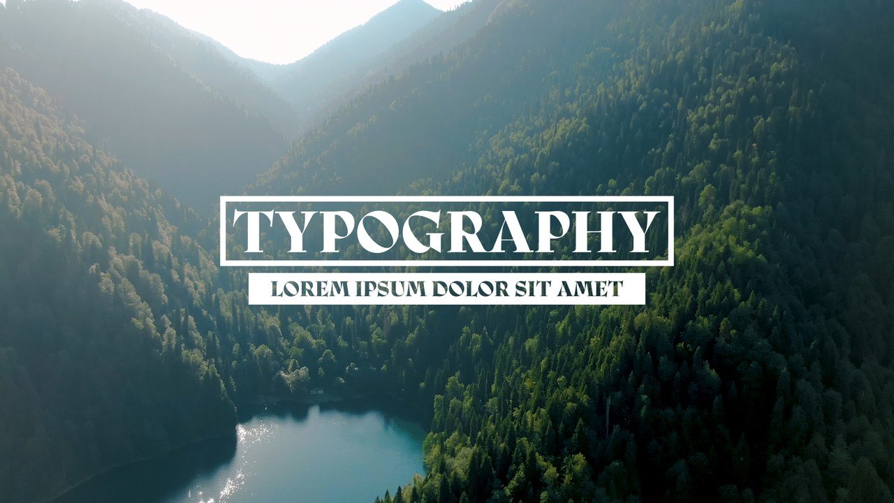 Serif Boxed Word Title Animation Growing from a Bar After Effects Template