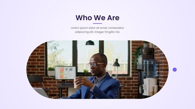 Minimal Business Slideshow with Rounded Pill Media Window After Effects Template