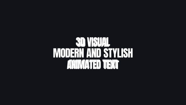 3D Style Ending Line Caps Kinetic Title After Effects Templates