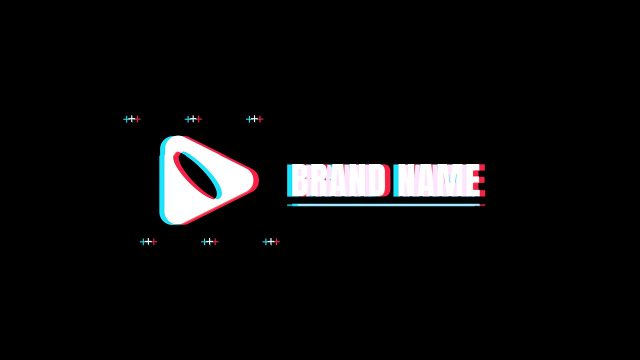 Glitch Logo Animations featuring Cross Grid Marks After Effects Template