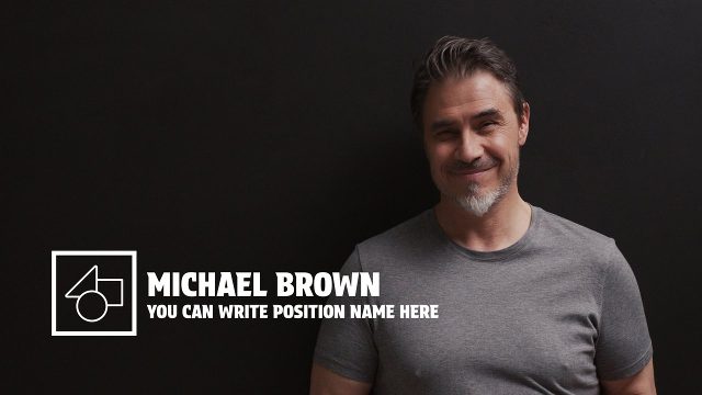 Framed Logo Bold Caps Name Lower Third After Effects Template