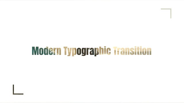 Corner Bracket Typographic Cut-Outs Transition on White After Effects Project