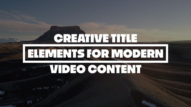 Minimalist and Elegant Headlines MOGRT for Premiere Pro