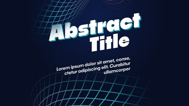 Abstract Italic Heading Text Animation on Grid Horizon After Effects Template