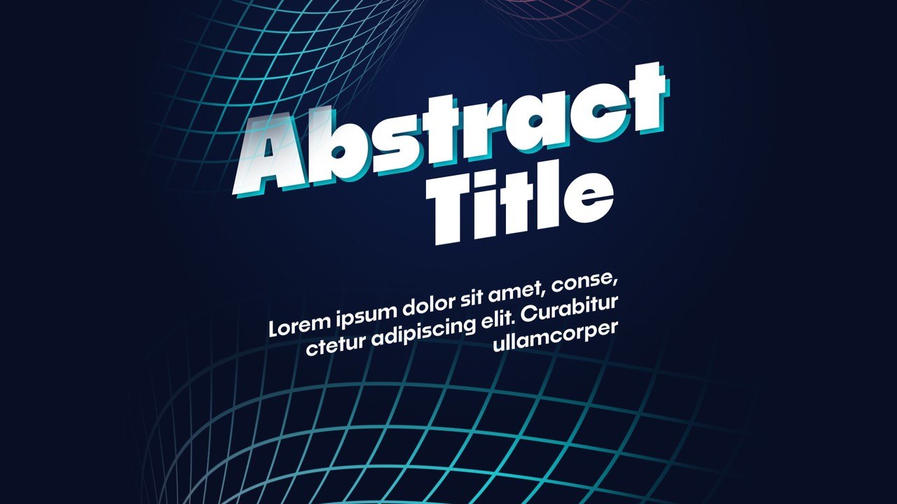 Abstract Italic Heading Text Animation on Grid Horizon After Effects Template