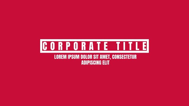 Cinematic Spaced Outline Corporate Titles on Color with Paragraph for Adobe After Effects
