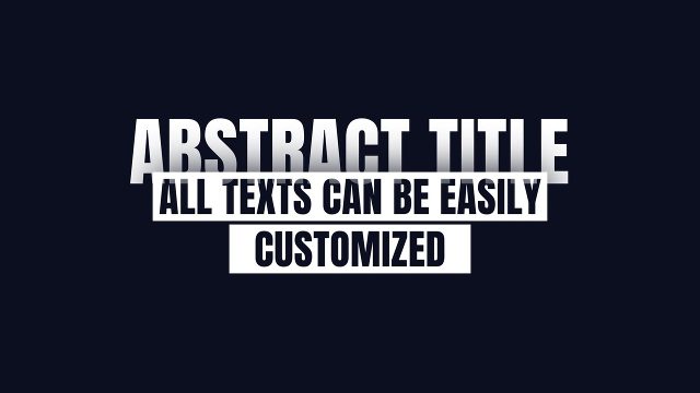Bold Abstract Title Text Animations with Strip Lines MOGRT Pack for Premiere Pro