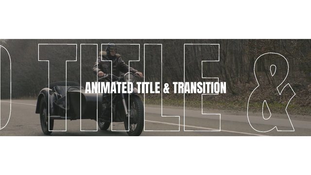 Animated Title and Transition with Hollow Lettering Strip Cutouts MOGRT Template