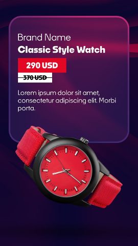 Black Friday Magenta Fluid Glass Panel Red Watch Offer After Effects Template