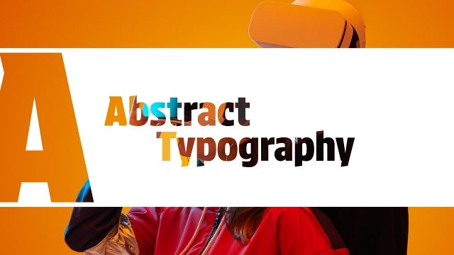 Orange Strip Letter Mask Title Transition After Effects Template