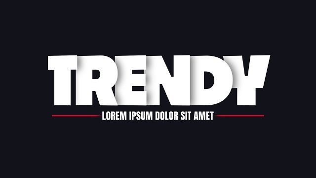 Giant Heavy Word with Small Subline Trendy Titles for After Effects