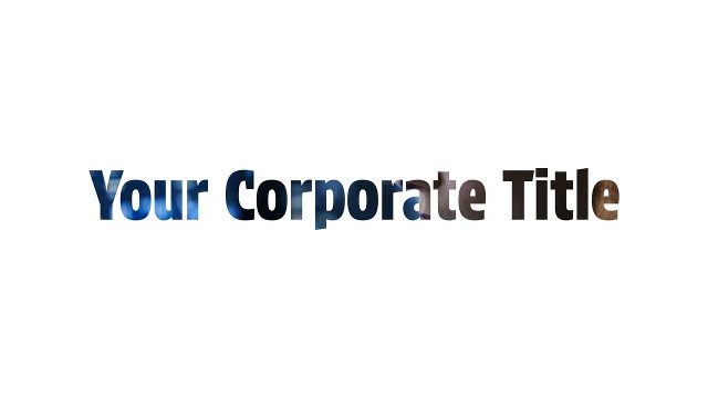 Business Title Transition featuring Oversized Clip Filled Word After Effects Template