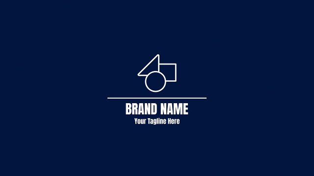 Navy Line Accent Logo Opener Premiere Pro MOGRT