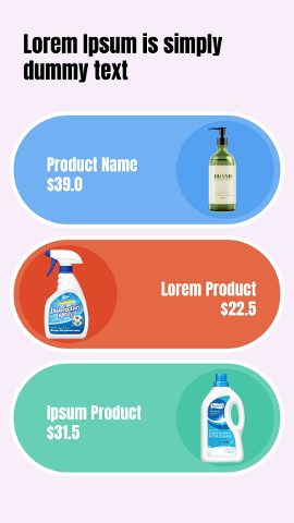 Vertical Black Friday Pill Product Rows Promo Stories with Prices After Effects Template